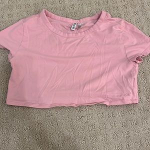 Pink crop top size medium